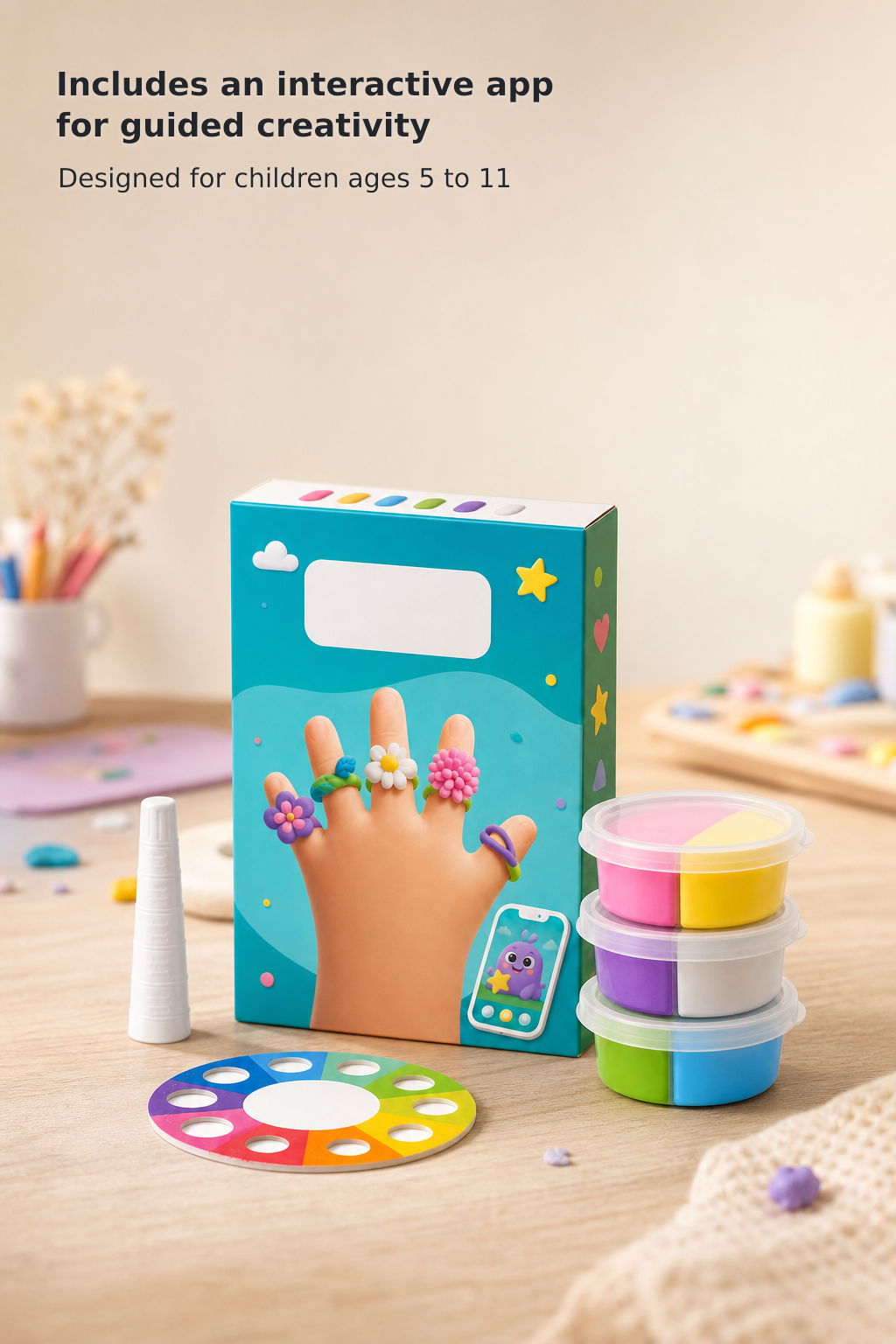 Air-Dry Clay Craft Kit with Interactive App