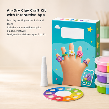 Air-Dry Clay Craft Kit with Interactive App